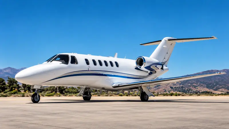 Cessna Citation CJ2 — AI-generated illustration Cessna Citation CJ2, AI-generated illustration; not evidence of an allocated aircraft, airport, flight or availability.