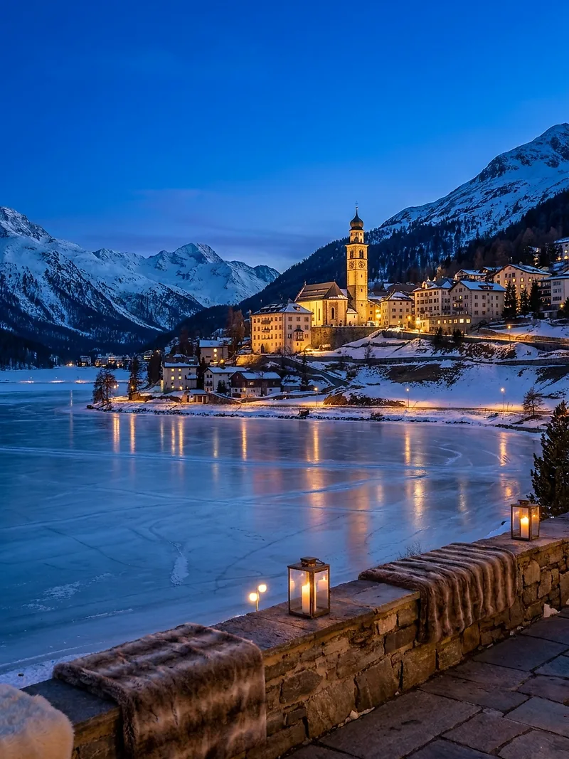 City image for the St. Moritz to London private-jet route